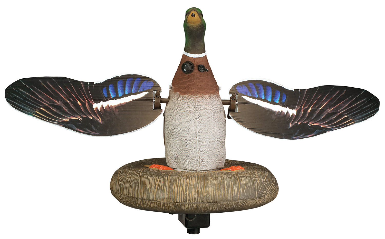 Higdon Outdoors 53072 XS Floating Flasher Mallard Drake Waterfowl Decoy Multi-Color w/ Remote Compatibility