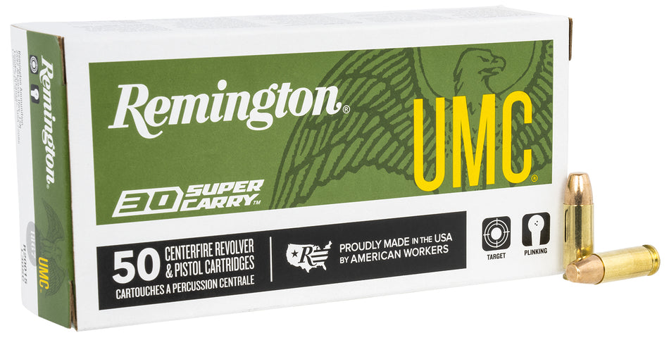 Remington UMC Handgun Ammo 30 Super Carry 100 gr FMJ