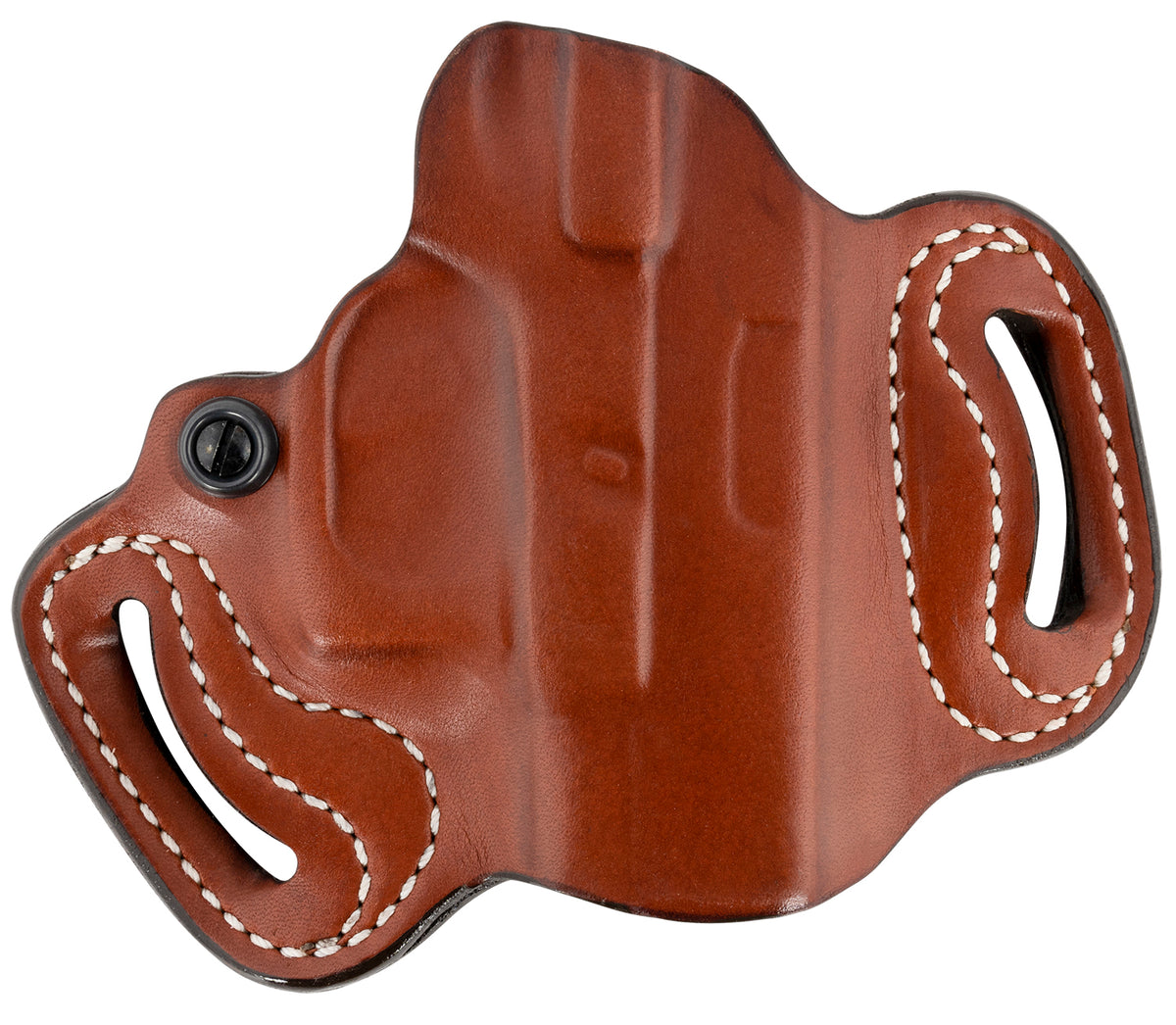 DeSantis 086TAE1Z0 Mini Slide Tan Leather OWB Two-Slot Holster Glock 17/19/22/23/26 RH