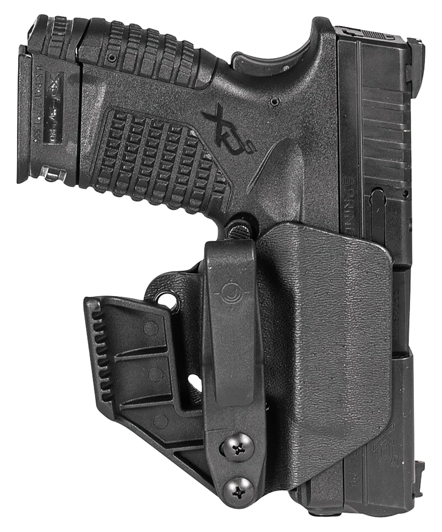 Mission First Tactical H2SFXDSAIWBM Springfield XD-S 9/40 Ambidextrous Black Polymer IWB Minimalist Holster