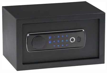 Bulldog BD5010 Duo Digital/Biometric Pistol Vault with LED Keypad Black Powder Coat Steel 1-Handgun Capacity