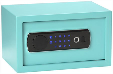 Bulldog BD5012 Duo Digital/Biometric Pistol Vault with LED Keypad Teal Powder Coated Steel 1-Gun Capacity