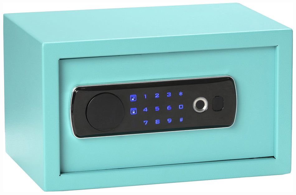 Bulldog BD5012 Duo Digital/Biometric Pistol Vault with LED Keypad Teal Powder Coated Steel 1-Gun Capacity
