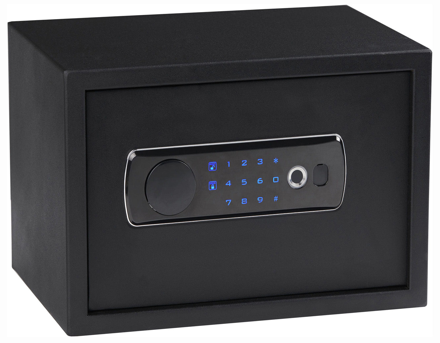 Bulldog BD5020 Duo Digital/Biometric Vault with Shelf LED Keypad & Key Override Black Steel 2-Handgun Capacity