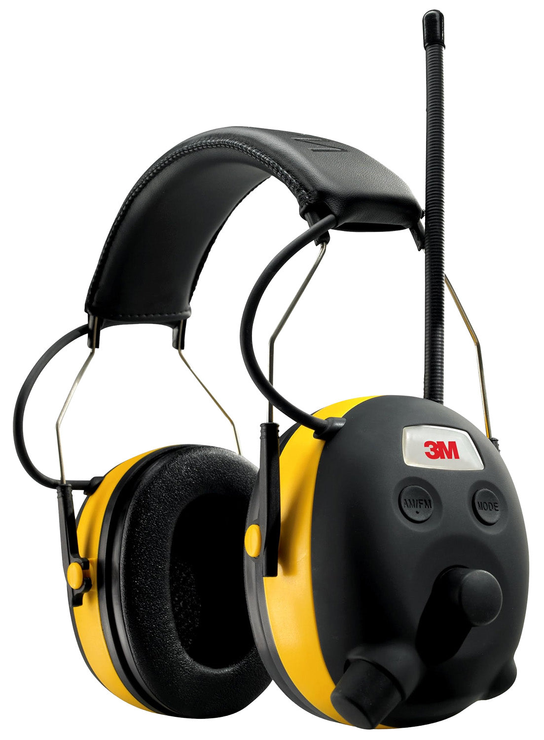 Peltor WorkTunes AM/FM Radio Hearing Protector 24dB NRR Over-the-Head Yellow and Black Earmuffs
