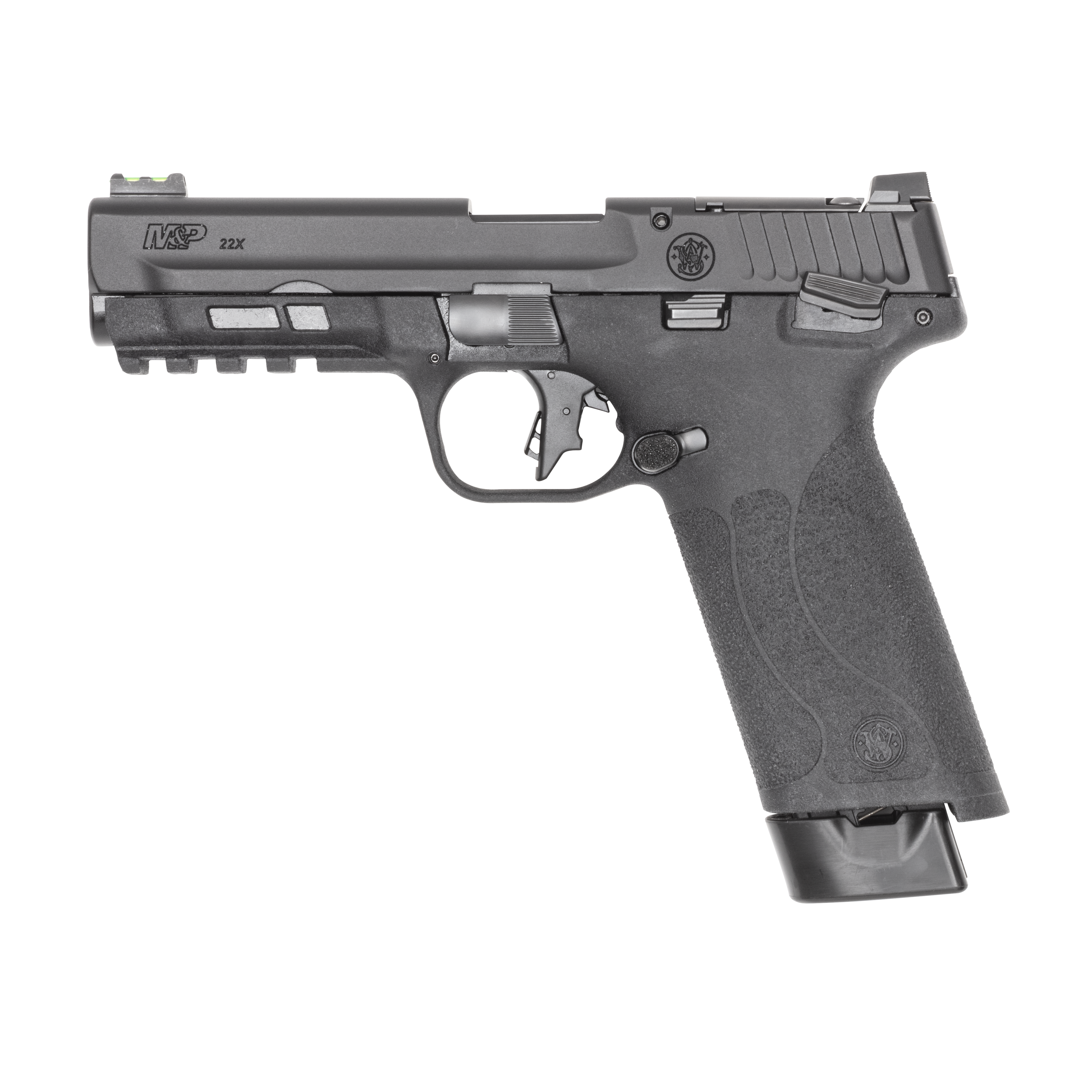 Smith & Wesson 14312 M&P 22x Full Size Frame 22 LR 20+1 4.10" Black Armornite Threaded Barrel, Black Armornite Optic Cut/Serrated Slide, Black Polymer Frame w/Picatinny Rail, Textured Grip
