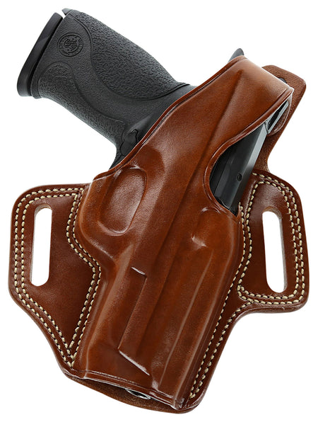 Galco FL652R Fletch High Ride OWB Tan Leather Holster for S&W M&P Shield Series Right Hand