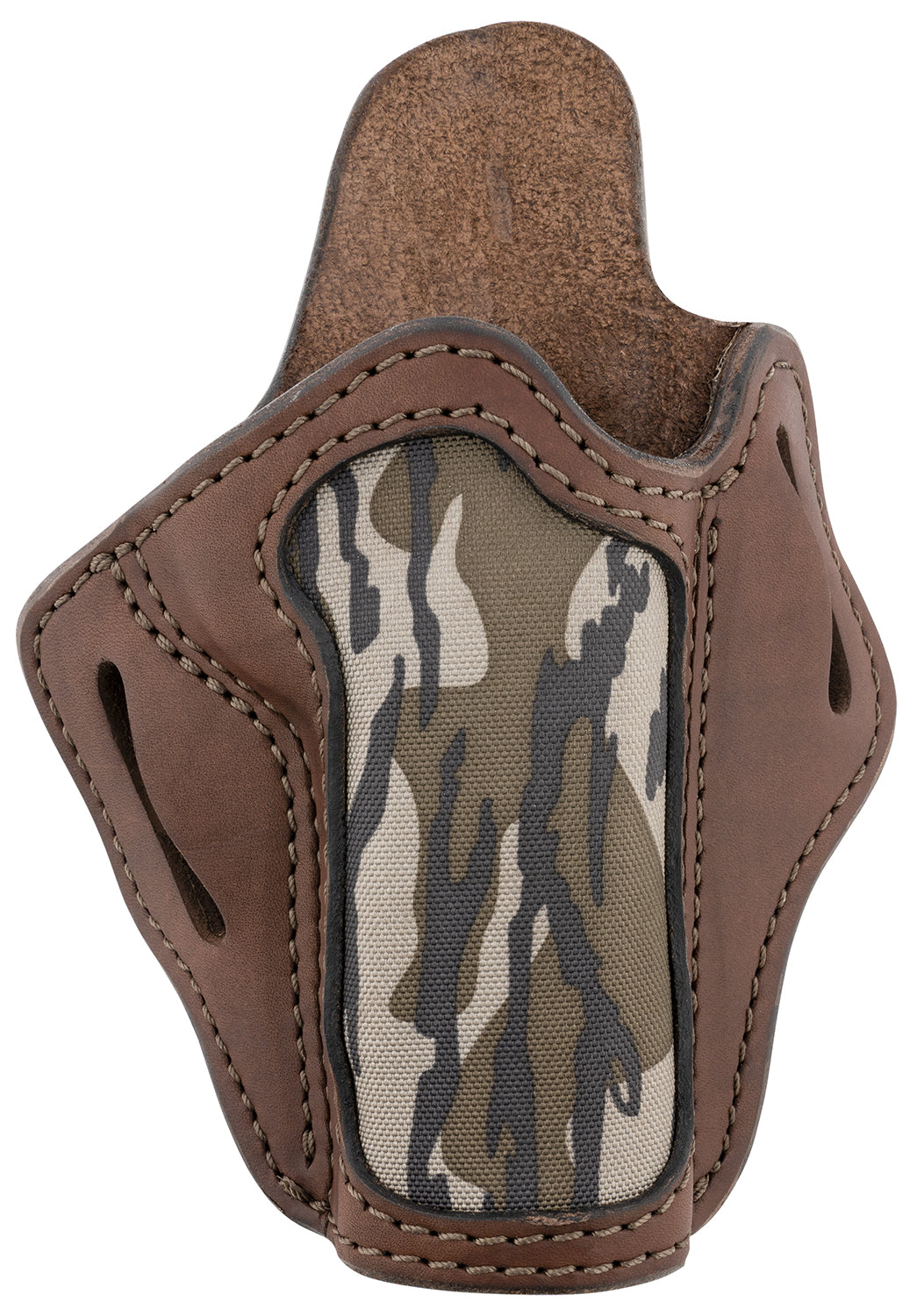 1791 Gunleather Mossy Oak BH1 Optic Ready OWB Holster Brown Leather Belt Clip - 1911 5"