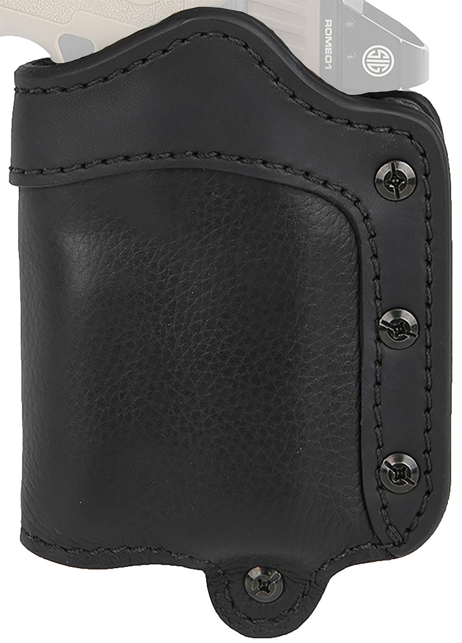 1791 Gunleather Ultra Custom Memory-Lok Light Bearing OWB Holster Size 2.4 Night Sky Black Leather - XD-M/Sig P320 RH