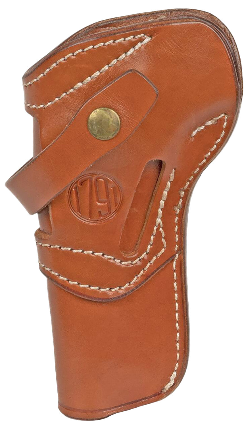 1791 Gunleather RVH5.5 6.5" OWB Leather Belt Loop Single Action Holster, Classic Brown, Ambidextrous - Fits Ruger Wrangler and Colt SSA