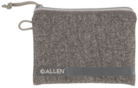 Allen 3625 Gray Pistol Storage Pouch with Fleece Lining, ID Label & Lockable Zippers for Compact Handguns