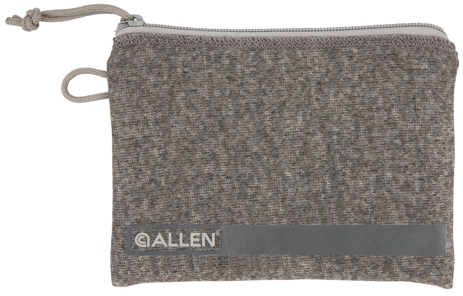 Allen 3625 Gray Pistol Storage Pouch with Fleece Lining, ID Label & Lockable Zippers for Compact Handguns