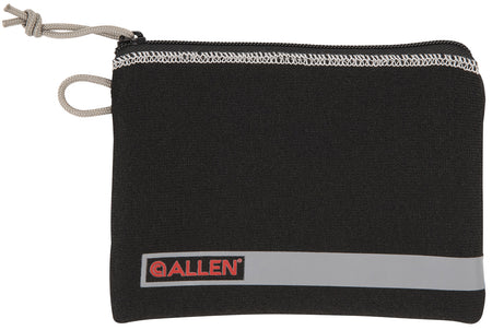 Allen 3626 Black Pistol Storage Pouch with Fleece Lining, ID Label & Lockable Zippers for Compact Handguns