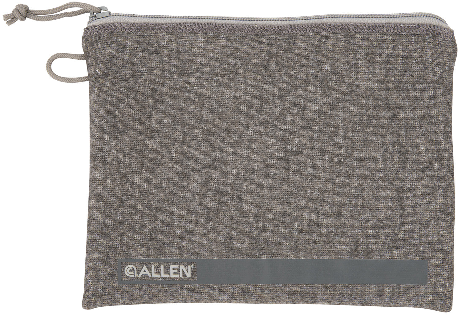 Allen 3627 Gray Full-Size Pistol Storage Pouch Fleece Lined with Lockable Zippers & ID Label