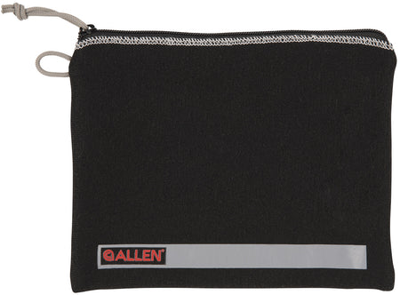 Allen 3628 Black Full-Size Pistol Storage Pouch Fleece Lined with Lockable Zippers & ID Label