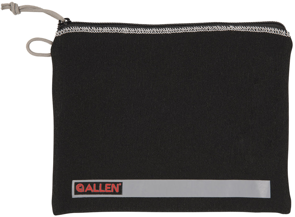 Allen 3628 Black Full-Size Pistol Storage Pouch Fleece Lined with Lockable Zippers & ID Label