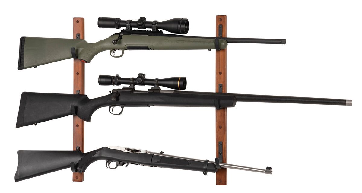 Allen 5656 Gun Collector Hardwood and Steel 3-Gun Display Rack