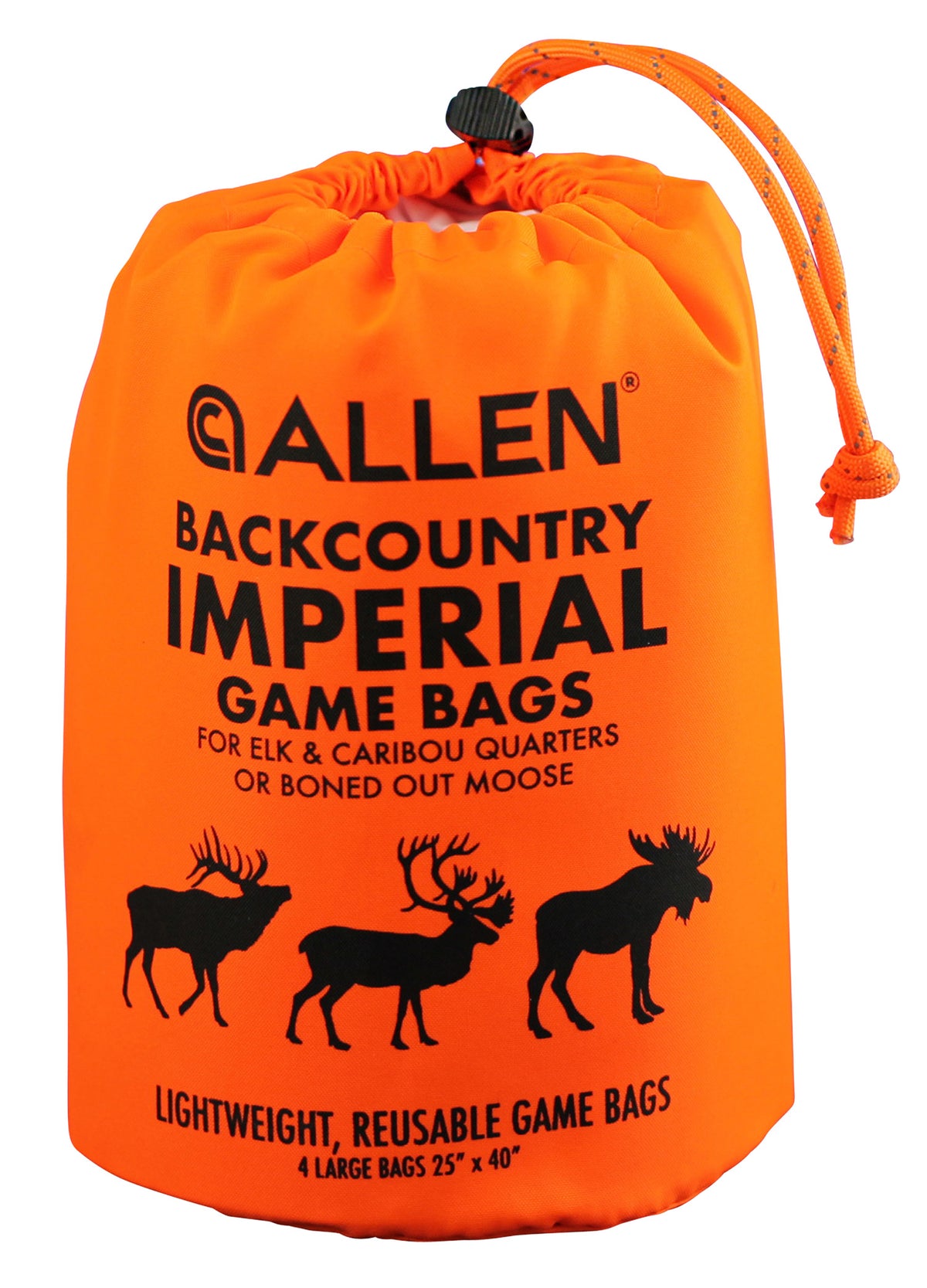 Allen BackCountry Imperial Elk Game Bags 6590 Orange Polyester Set of 4 Washable