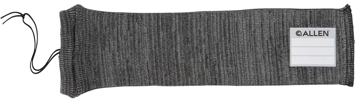 Allen 13170 14" Stretch Knit Gun Sock Gray Silicone Treatment for Handguns with ID Label