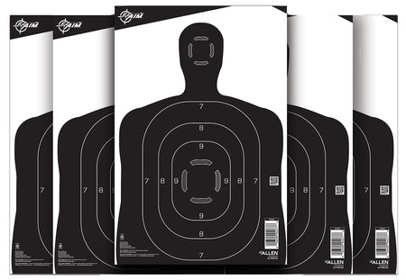 EZ-Aim 15447 Silhouette Hanging Paper Target 12" x 18" Black and White 25 Per Package
