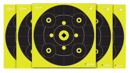 EZ-Aim 15577 Splash Reactive Gallery Bullseye Non-Adhesive Target 12.5" x 12.5" 12 Pack