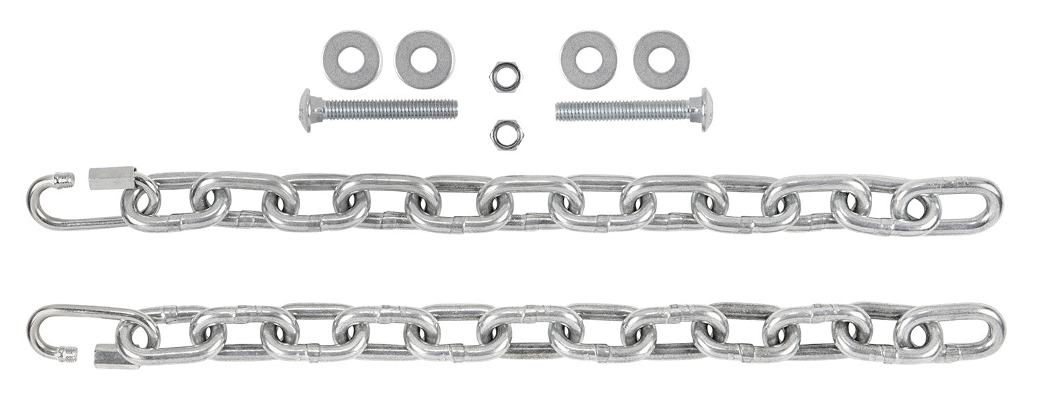 EZ-Aim Steel Gong Hanging Chain Kit, 7", with Clips, Bolts & Washers, 2 Per Pack