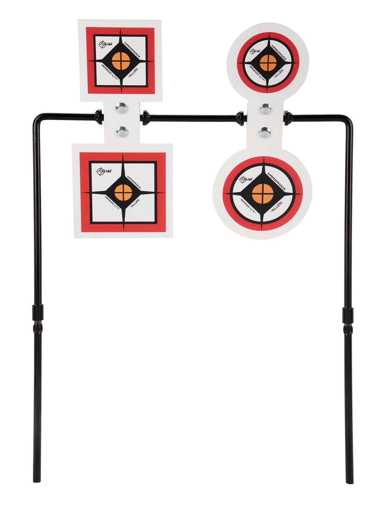 EZ-Aim Hardrock Double Spinner AR500 Steel Target & Stand, 1/4" Thick