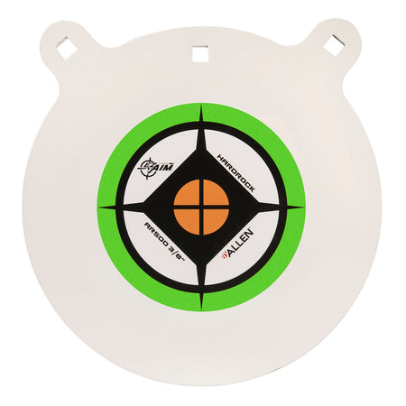 EZ-Aim Hardrock AR500 12-Inch Steel Gong Target, 3/8" Armor Plate, Black/Green/White