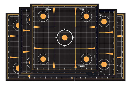 EZ-Aim Splash Self-Adhesive Paper Shooting Targets, Sight-In Grid, Black/Orange, 10 Pk