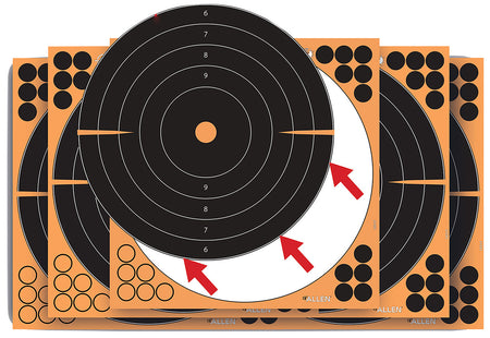 EZ-Aim Splash Self-Adhesive Paper Bullseye Shooting Targets, 12"x12", 10-Count