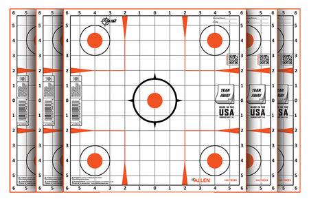 EZ-Aim 15333100 Peel-and-Stick Sight Grid Paper Target, 12"x12", 100-Count