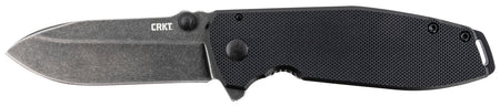 CRKT 2495K SQUID XM 2.95" Folding Drop Point Plain Stonewashed D2 Blade Black G10/SS Handle Includes Pocket Clip
