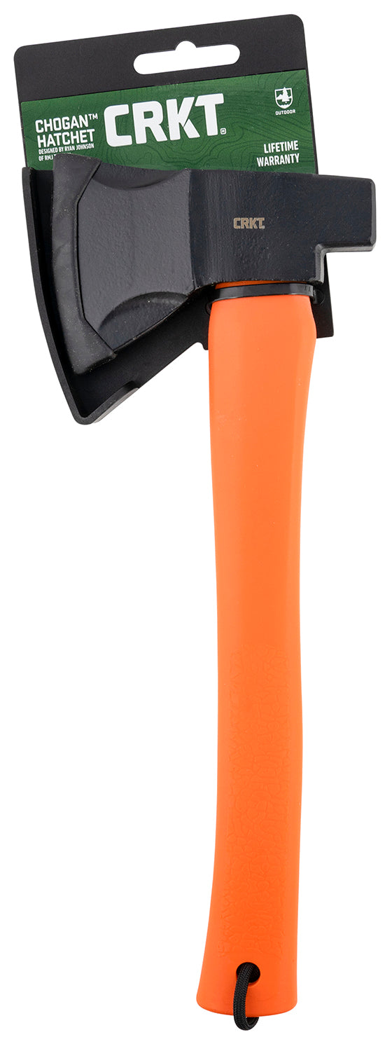 CRKT 2727 Chogan Carbon Steel Axe with Hammer 3.16" Blade Orange GRN Handle Manganese Phosphate Coating 13.19" Long