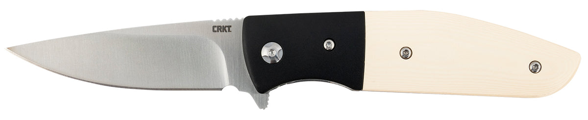 CRKT 2867 Curfew 3.10" Folding Plain Satin Stainless Steel Blade Resin Infused Fiber Aluminum Bolster Handle Pocket Clip