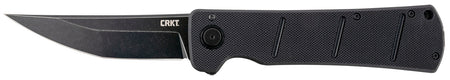 CRKT 2908 Inazuma No Ken 3.68" Folding Stonewashed D2 Blade Black G10 Handle IKBS Ball Bearing Pivot Pocket Clip