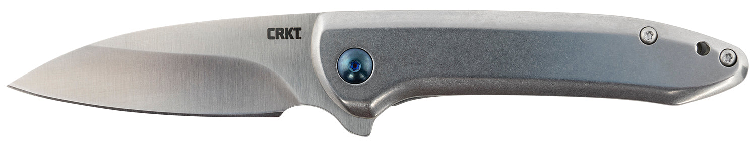 CRKT 5385 Delineation 2.94" Folding Wharncliffe Satin Stainless Steel Blade IKBS Frame Lock with Pocket Clip
