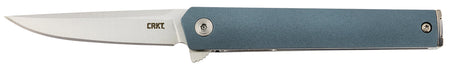 CRKT 7095 CEO Compact 2.61" Folding Satin 4116 SS Blade Blue Glass-Reinforced Nylon Handle Flipper with Clip
