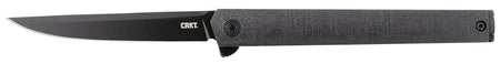 CRKT 7097K CEO Blackout 3.35" Folding Plain AUS-8A SS Blade Black EDP Finish Black GRN Handle IKBS with Clip