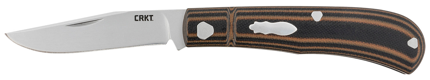 CRKT 7100 Venandi 3.14" Folding Plain Bead Blasted 8Cr13MoV SS Clip Point Blade G10 Handle Slip Joint Mechanism
