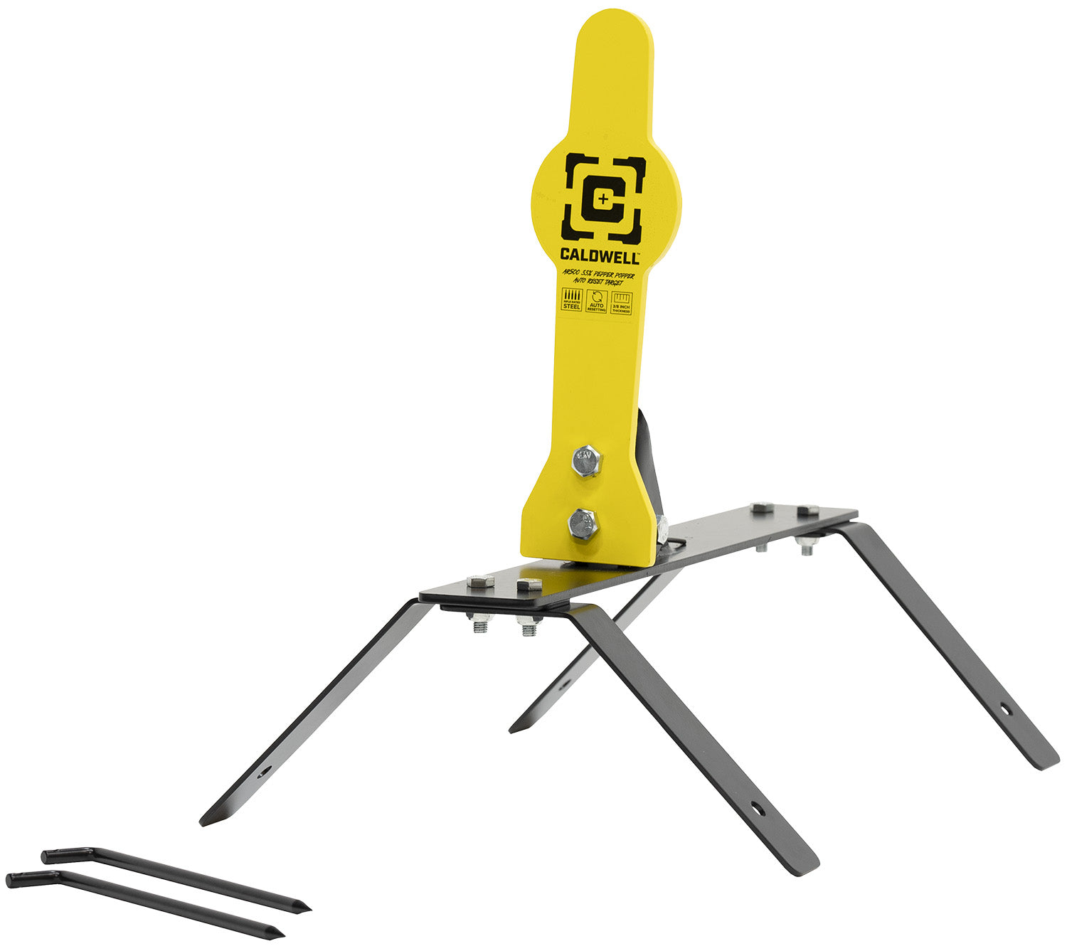 Caldwell 1178560 33% Scale Auto-Resetting AR500 Steel Pepper Popper Rifle Target