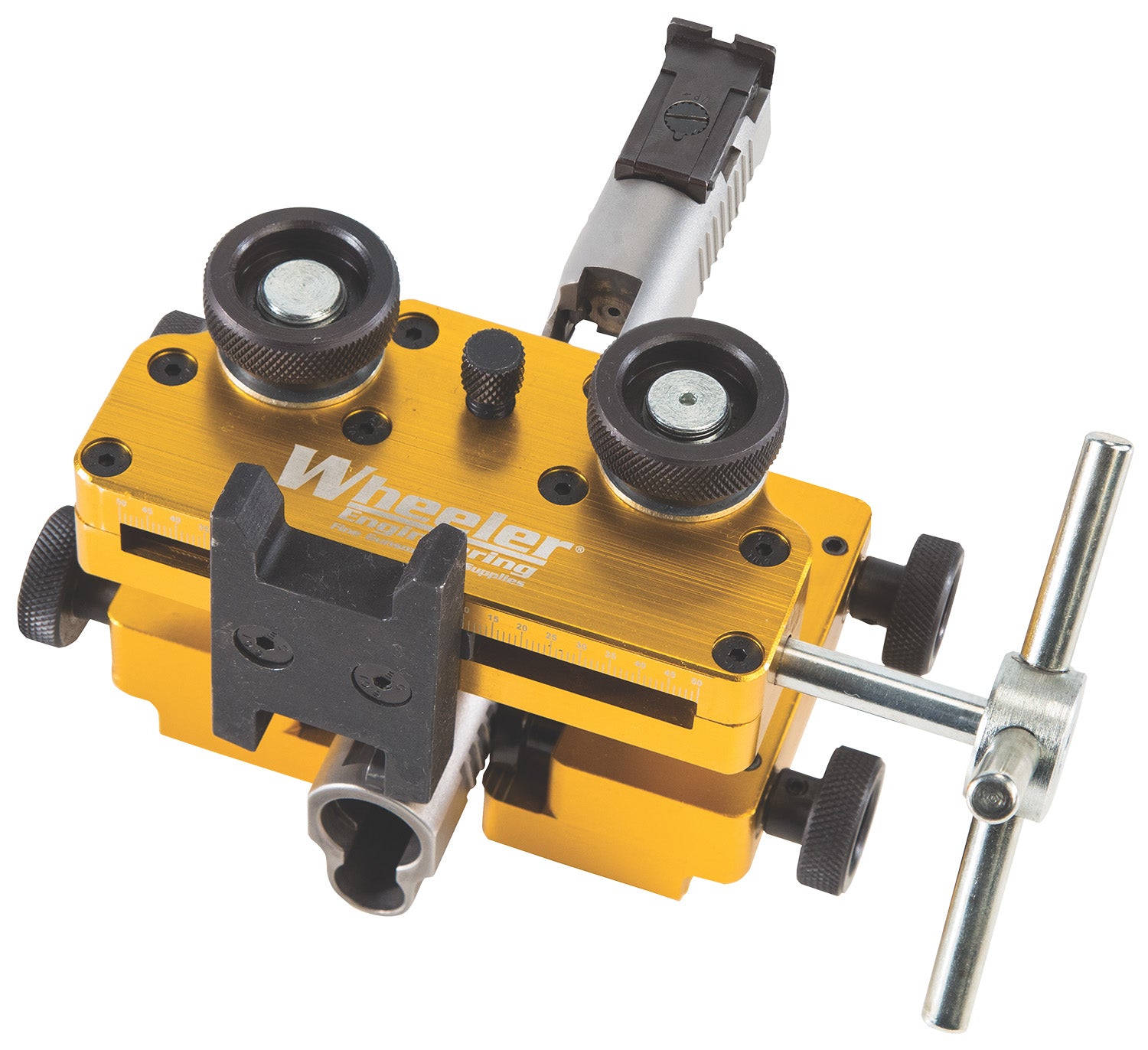 Wheeler Handgun Dovetail Sight Install and Removal Tool, Yellow, Fits All Semi-Auto Pistols