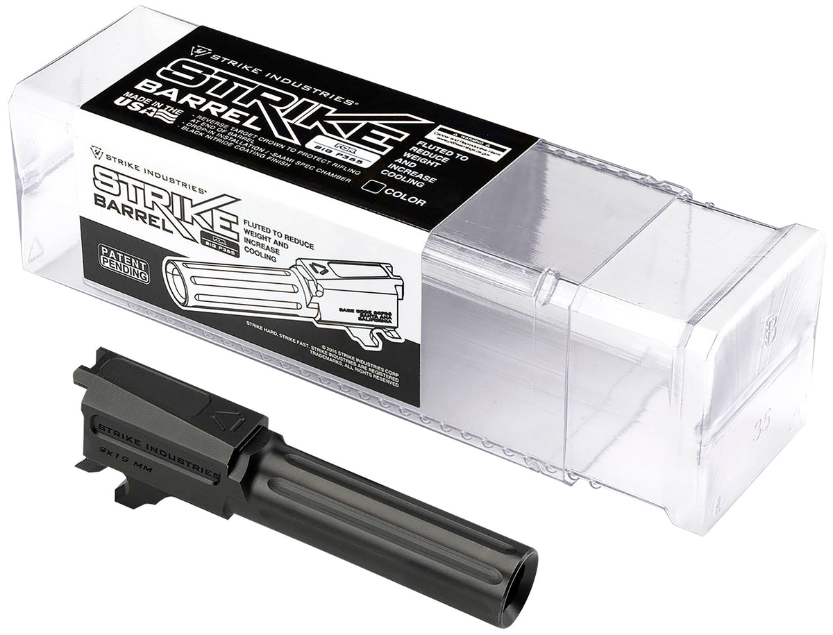 Strike Industries 9mm Luger 3.1" Fluted Black Nitride Drop-In Barrel for Sig Sauer P365
