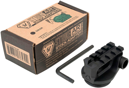 Strike Industries Black Anodized AR Lower Receiver Picatinny Stock Adapter with 360 QD Socket