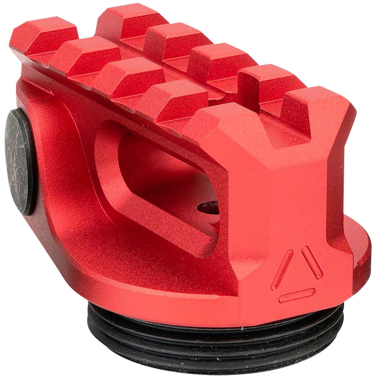 Strike Industries Red Anodized AR Lower Receiver Picatinny Stock Adapter with 360 QD Swivel