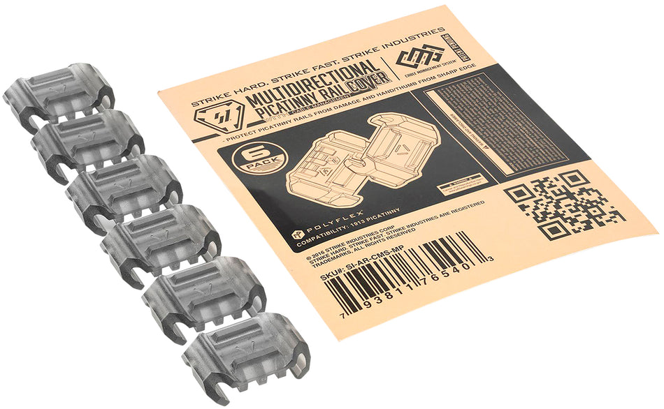 Strike Industries Clear Smoke Picatinny Rail Cover with Integrated Cable Management
