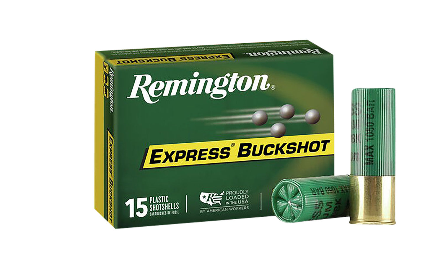 Remington 12 Gauge Shotgun Ammo Express 9 Pellets 2.75 in 1-1/8 oz 00 Buck