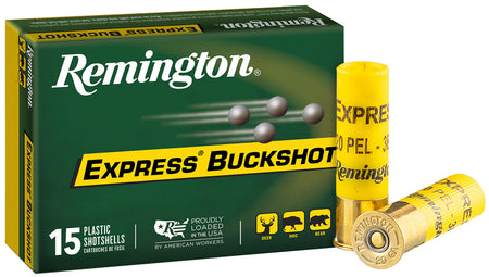 Remington 20 Gauge Shotgun Ammo Express 20 Pellets 2.75 in 1-1/8 oz #3 Buck