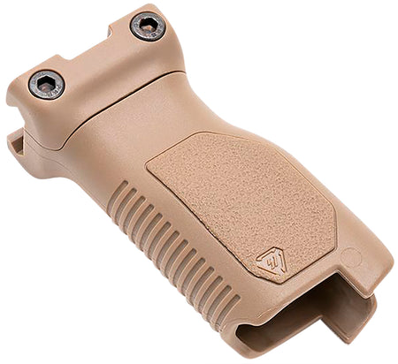 Strike Industries Long Angled Vertical Foregrip Cable Management Picatinny Rail FDE Polymer