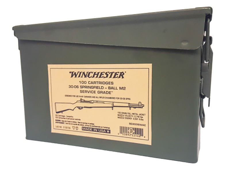 Winchester .30-06 Springfield Centerfire Target 150 grain Full Metal Jacket ammunition