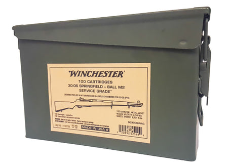 Winchester .30-06 Springfield Centerfire Target 150 grain Full Metal Jacket ammunition